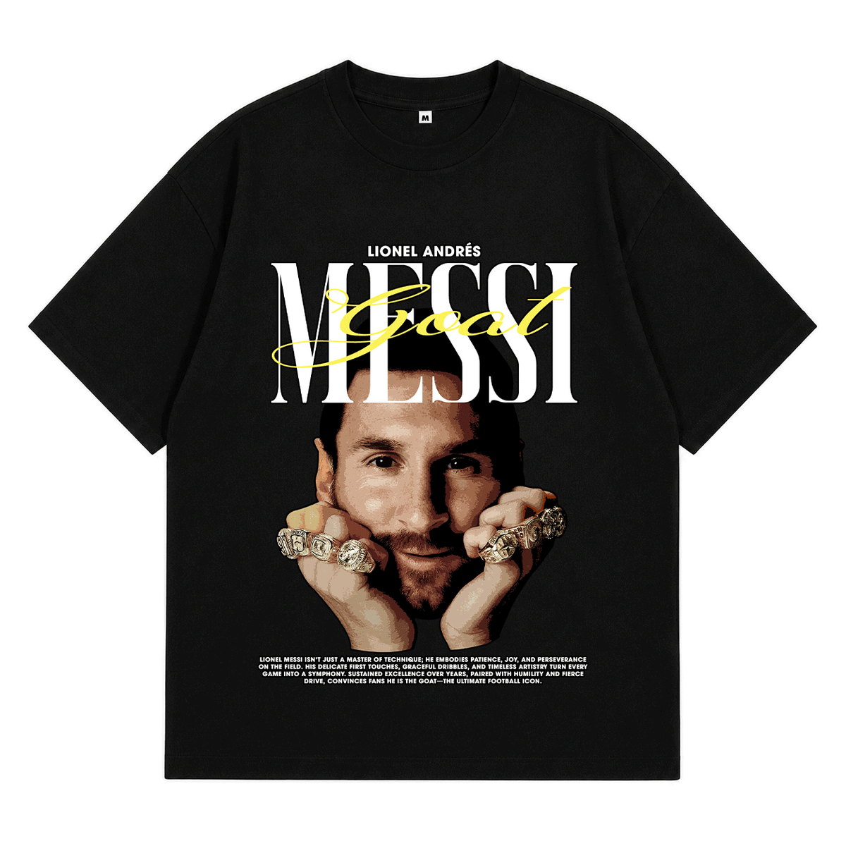 Áo Thun Oversize Cotton 100% Messi Goat