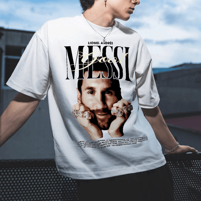 Áo Thun Oversize Cotton 100% Messi Goat